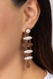 Rustic Reverie - Copper Post Earrings - Paparazzi Accessories Post Earrings Bedazzle Me Pretty Mobile Fashion Boutique