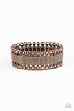 Rustic Rhythm - Copper Bracelet - Paparazzi Accessories Bracelet Bedazzle Me Pretty Mobile Fashion Boutique