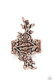 Rustic Rose Gardens - Copper Ring - Paparazzi Accessories Ring Bedazzle Me Pretty Mobile Fashion Boutique