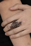 Rustic Rose Gardens - Copper Ring - Paparazzi Accessories Ring Bedazzle Me Pretty Mobile Fashion Boutique