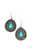 Sagebrush Sabbatical - Blue Earrings - Paparazzi Accessories Earrings Bedazzle Me Pretty Mobile Fashion Boutique