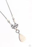Sagebrush Sanctuary - White Necklace - Paparazzi Accessories Necklace Bedazzle Me Pretty Mobile Fashion Boutique