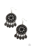 Sagebrush Symphony - Black Earrings - Paparazzi Accessories Earrings Bedazzle Me Pretty Mobile Fashion Boutique