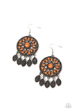 Sagebrush Symphony - Brown Earrings - Paparazzi Accessories Earrings Bedazzle Me Pretty Mobile Fashion Boutique
