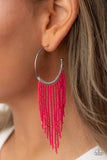 Saguaro Breeze - Pink Earrings - Paparazzi Accessories Earrings Bedazzle Me Pretty Mobile Fashion Boutique