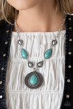 Saguaro Soul Trek - Blue Necklace - Paparazzi Accessories Necklace Bedazzle Me Pretty Mobile Fashion Boutique