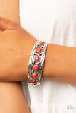 Saguaro Sultan - Red Bracelet - Paparazzi Accessories Bracelet Bedazzle Me Pretty Mobile Fashion Boutique