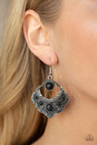 Saguaro Sunset - Black Earrings - Paparazzi Accessories Earrings Bedazzle Me Pretty Mobile Fashion Boutique