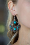 Saguaro Sunset - Blue Earrings - Paparazzi Accessories Earrings Bedazzle Me Pretty Mobile Fashion Boutique