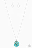 Sahara Equinox - Blue Necklace - Paparazzi Accessories Necklace Bedazzle Me Pretty Mobile Fashion Boutique