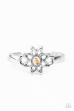 Sahara Garden - White Bracelet - Paparazzi Accessories Bracelet Bedazzle Me Pretty Mobile Fashion Boutique