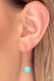 Sahara Sea - Copper Necklace - Paparazzi Accessories Necklace Bedazzle Me Pretty Mobile Fashion Boutique