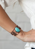 Sahara Seasons - Copper Bracelet - Paparazzi Accessories Bracelet Bedazzle Me Pretty Mobile Fashion Boutique