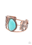 Sahara Seasons - Copper Bracelet - Paparazzi Accessories Bracelet Bedazzle Me Pretty Mobile Fashion Boutique