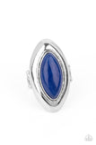 Sahara Seer - Blue Ring - Paparazzi Accessories Ring Bedazzle Me Pretty Mobile Fashion Boutique