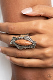 Sahara Serendipity - Brown Ring - Paparazzi Accessories Ring Bedazzle Me Pretty Mobile Fashion Boutique