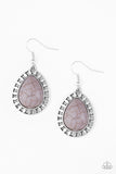 Sahara Serenity - Silver Earrings - Paparazzi Accessories Earrings Bedazzle Me Pretty Mobile Fashion Boutique