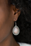 Sahara Serenity - Silver Earrings - Paparazzi Accessories Earrings Bedazzle Me Pretty Mobile Fashion Boutique