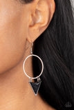 Sahara Shark - Black Earrings - Paparazzi Accessories Earrings Bedazzle Me Pretty Mobile Fashion Boutique