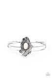 Sahara Solstice - White Bracelet - Paparazzi Accessories Bracelet Bedazzle Me Pretty Mobile Fashion Boutique