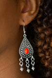 Sahara Song - Red Earrings - Paparazzi Accessories Earrings Bedazzle Me Pretty Mobile Fashion Boutique