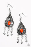 Sahara Song - Red Earrings - Paparazzi Accessories Earrings Bedazzle Me Pretty Mobile Fashion Boutique