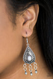 Sahara Song - Silver Earrings - Paparazzi Accessories Earrings Bedazzle Me Pretty Mobile Fashion Boutique