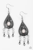 Sahara Song - Silver Earrings - Paparazzi Accessories Earrings Bedazzle Me Pretty Mobile Fashion Boutique