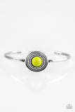 Sahara Sunshine - Green Bracelet - Paparazzi Accessories Bracelet Bedazzle Me Pretty Mobile Fashion Boutique