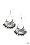 Sahara Treasure - Black Earrings - Paparazzi Accessories Earrings Bedazzle Me Pretty Mobile Fashion Boutique