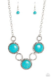 Saharan Scope - Blue Necklace - Paparazzi Accessories Necklace Bedazzle Me Pretty Mobile Fashion Boutique