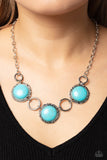 Saharan Scope - Blue Necklace - Paparazzi Accessories Necklace Bedazzle Me Pretty Mobile Fashion Boutique
