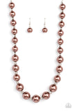 Sail Away with Me - Brown Necklace - Paparazzi Accessories Necklace Bedazzle Me Pretty Mobile Fashion Boutique