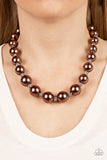 Sail Away with Me - Brown Necklace - Paparazzi Accessories Necklace Bedazzle Me Pretty Mobile Fashion Boutique