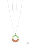 Sail Into The Sunset - Green Necklace - Paparazzi Accessories Necklace Bedazzle Me Pretty Mobile Fashion Boutique