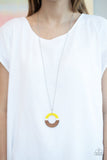 Sail Into The Sunset - Yellow Necklace - Paparazzi Accessories Necklace Bedazzle Me Pretty Mobile Fashion Boutique