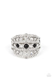 Sailboat Bling - Black Ring - Paparazzi Accessories Ring Bedazzle Me Pretty Mobile Fashion Boutique
