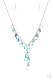 Sailboat Sunsets - Blue Necklace - Paparazzi Accessories Necklace Bedazzle Me Pretty Mobile Fashion Boutique
