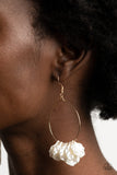 Sailboats and Seashells - Gold Earrings - Paparazzi Accessories Earrings Bedazzle Me Pretty Mobile Fashion Boutique