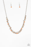 Sailing The Seven Seas - Orange Necklace - Paparazzi Accessories Necklace Bedazzle Me Pretty Mobile Fashion Boutique