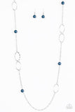 Sailing Through Sicily - Blue Necklace - Paparazzi Accessories Necklace Bedazzle Me Pretty Mobile Fashion Boutique