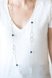 Sailing Through Sicily - Blue Necklace - Paparazzi Accessories Necklace Bedazzle Me Pretty Mobile Fashion Boutique