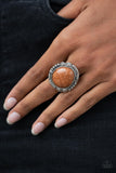 Salt of the Earth - Brown Ring - Paparazzi Accessories Ring Bedazzle Me Pretty Mobile Fashion Boutique