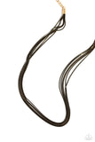 Salvaging Sass - Black Necklace - Paparazzi Accessories Necklace Bedazzle Me Pretty Mobile Fashion Boutique