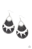 Samba Scene - Black Earrings - Paparazzi Accessories Earrings Bedazzle Me Pretty Mobile Fashion Boutique