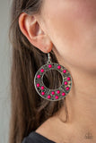 San Diego Samba - Pink Earrings - Paparazzi Accessories Earrings Bedazzle Me Pretty Mobile Fashion Boutique