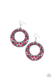San Diego Samba - Pink Earrings - Paparazzi Accessories Earrings Bedazzle Me Pretty Mobile Fashion Boutique