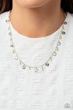 Sand Dollar Sass - Green Necklace - Paparazzi Accessories Necklace Bedazzle Me Pretty Mobile Fashion Boutique