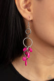 Sandcastle Sunset - Pink Earrings - Paparazzi Accessories Earrings Bedazzle Me Pretty Mobile Fashion Boutique