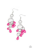 Sandcastle Sunset - Pink Earrings - Paparazzi Accessories Earrings Bedazzle Me Pretty Mobile Fashion Boutique